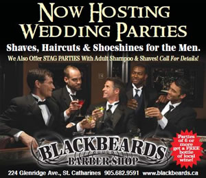 Groom and stag haircuts and wedding parties welcome